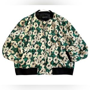 Who What Wear Floral Print Y2K Lightweight Bomber Jacket Size L